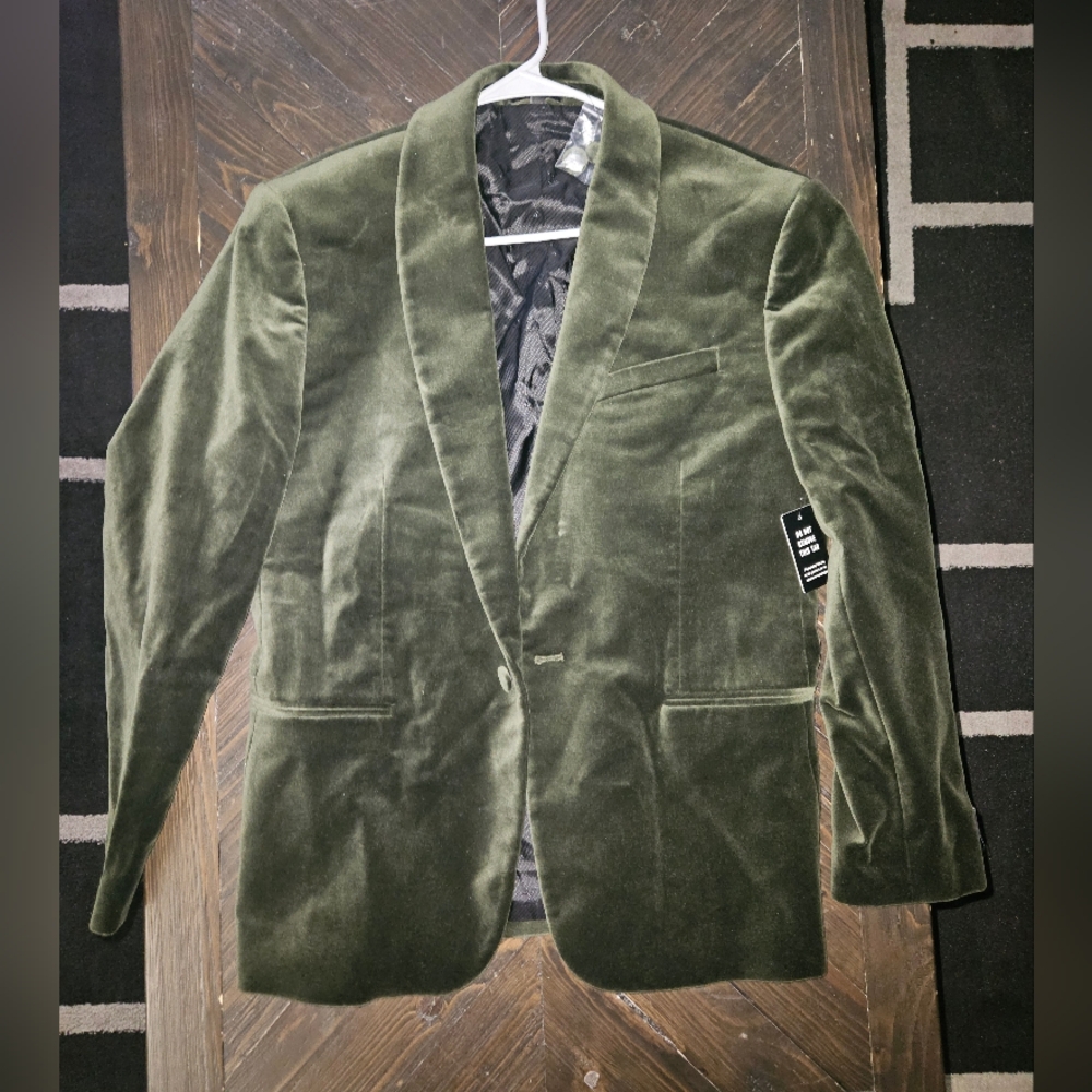 H&M Olive Green Velvet Blazer